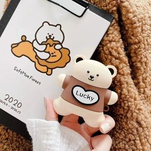 Airpod 1 2 case bear cute cartoon shirt kawaii